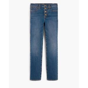 J.Crew Essential straight jean with button fly‎ in all-day stretch Size 30